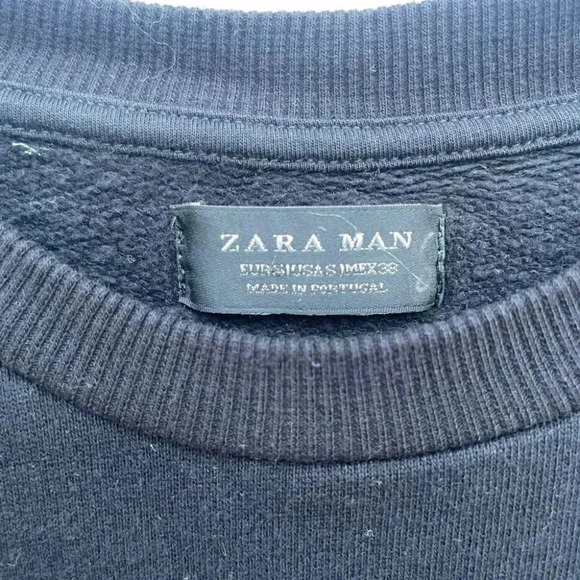 Zara Mens Beaded Crown Butterfly Design Pullover Sweater Black Sz Small - Picture 4 of 9